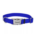 Coastal Adjustable Nylon Collar With Coastal Titan Metal Buckle Blue 5/8X14In