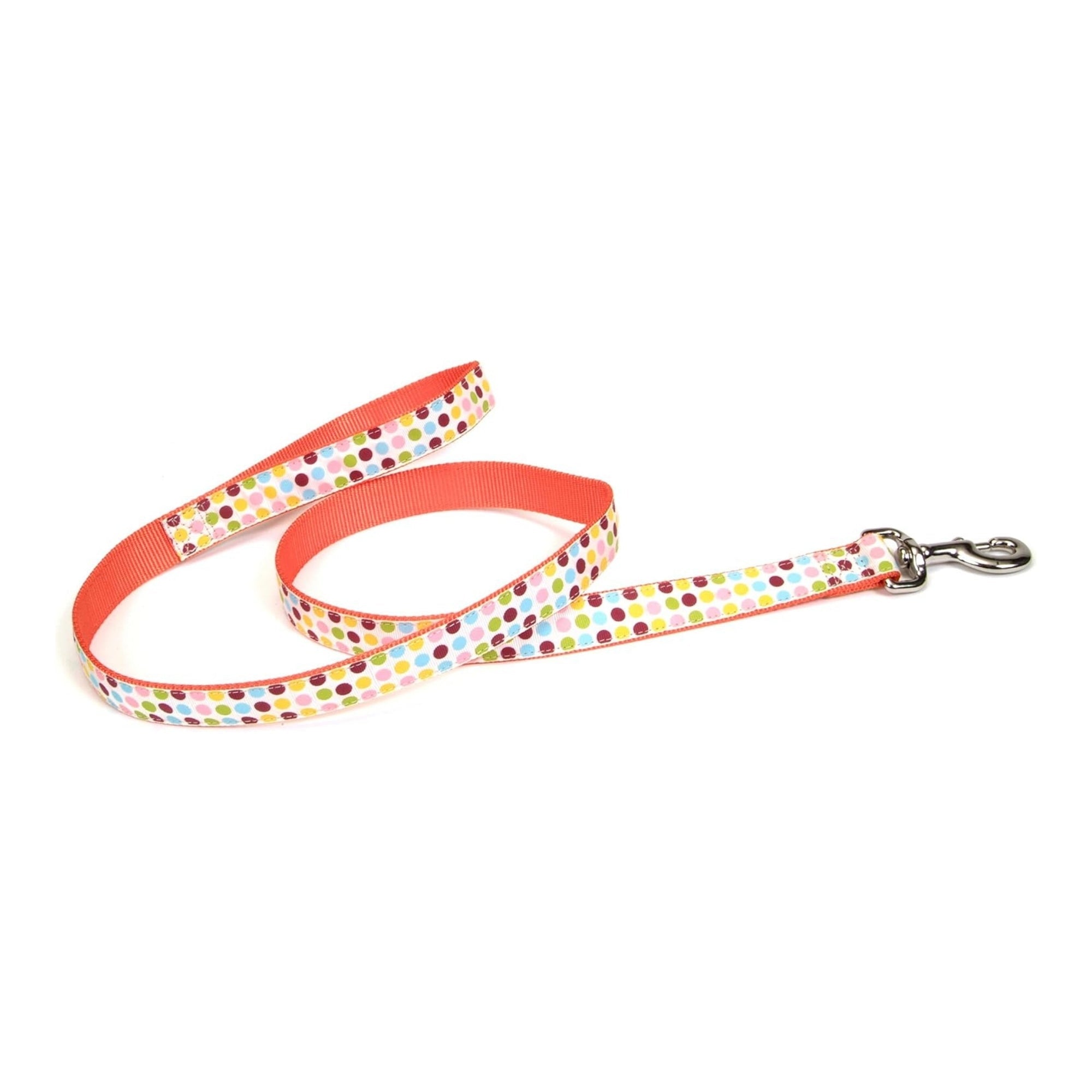 Coastal Pet Attire Ribbon Nylon Leash Dot 5/8inx6ft