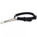Coastal Adjustable Check Training Collar with Buckle for Dogs Black Small 3/8" X 11"-15"