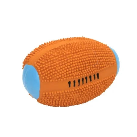 Coastal Rascals Latex Spiny Football Dog Toy Orange 4in