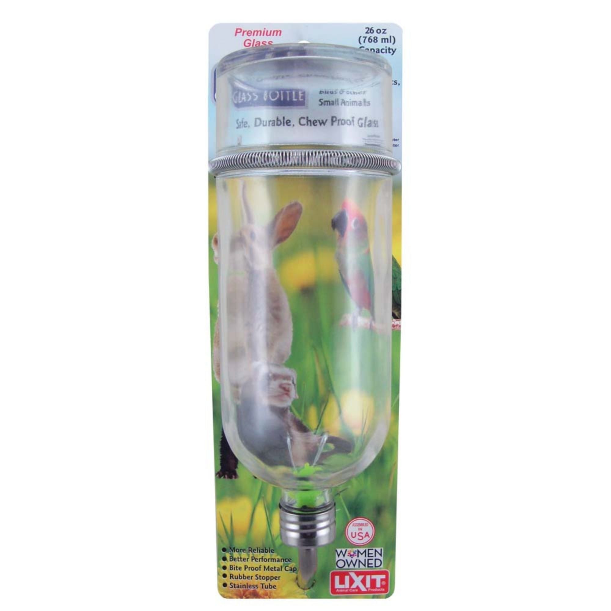 Lixit Chew Proof Glass Bottle for Small Animals Clear 1ea/26oz.