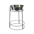 Spot Hi-rise Single Diner Dog Bowl Silver 1ea/15 in