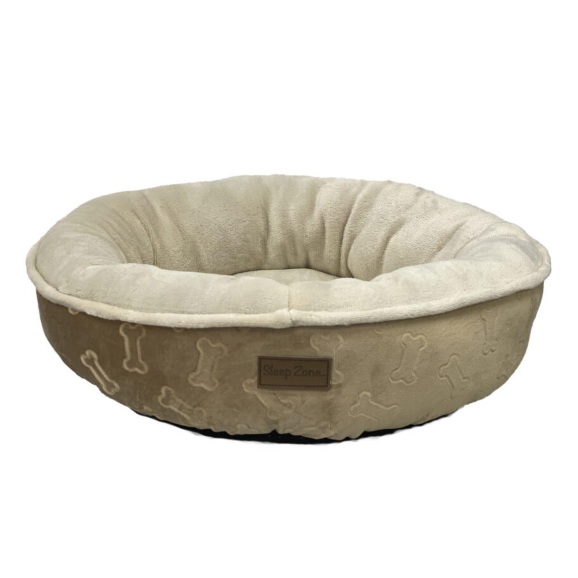 Ethical Pet Sleep Zone Embossed Bone Round18? Taupe