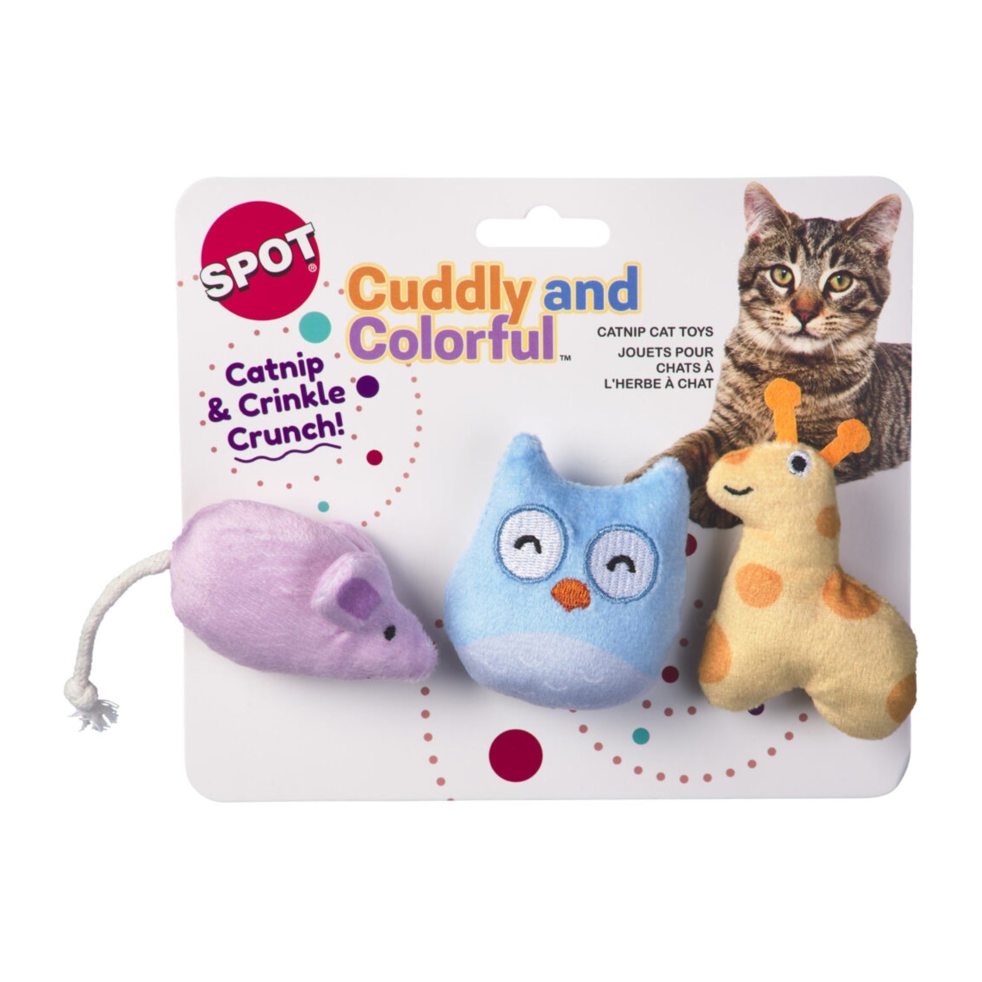 Spot Cuddly & Colorful Cat Toys 3 Pack