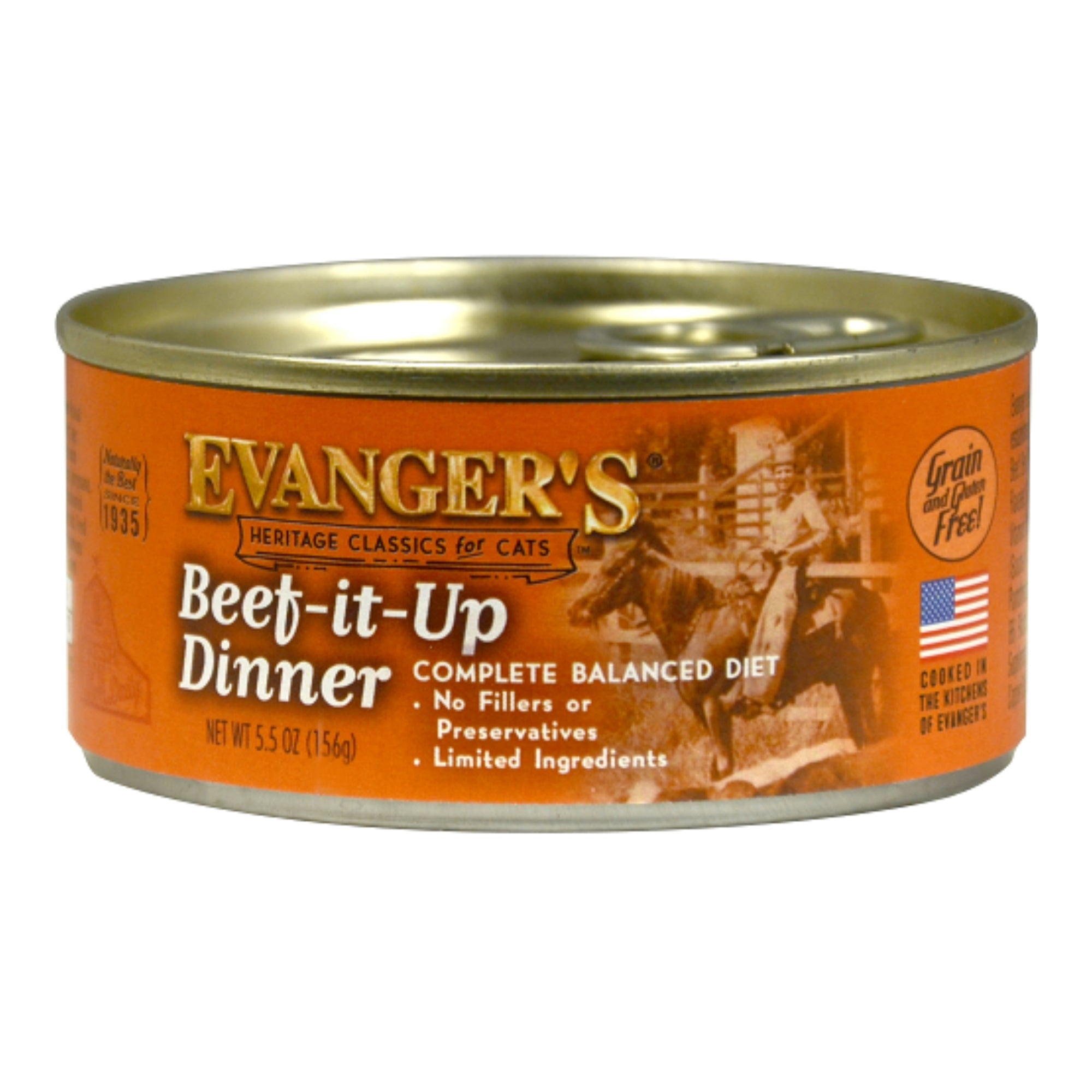 Evanger's Heritage Classic Wet Cat Food Beef It Up 5.5oz 24pk
