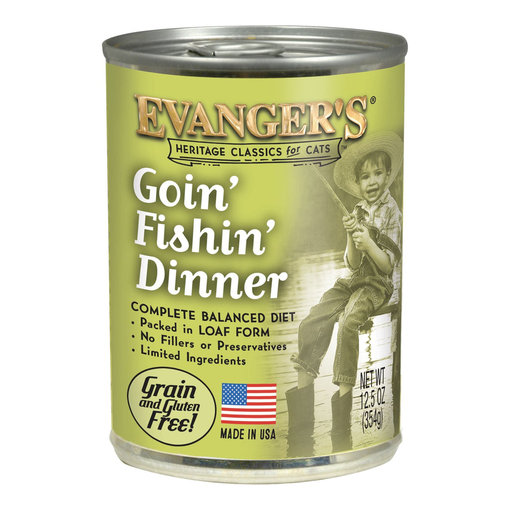 Evanger's Heritage Classic Wet Cat Food Goin' Fishin' 12.8oz 12pk