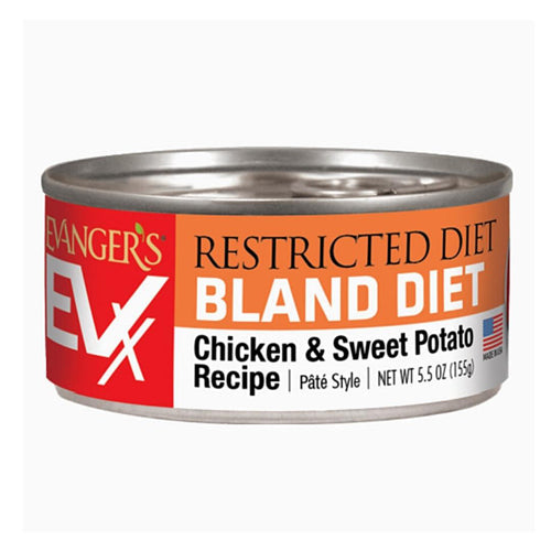 Evanger's EVx Restricted Diet Bland Diet Wet Cat Food Chicken & Sweet Potato 5.5oz