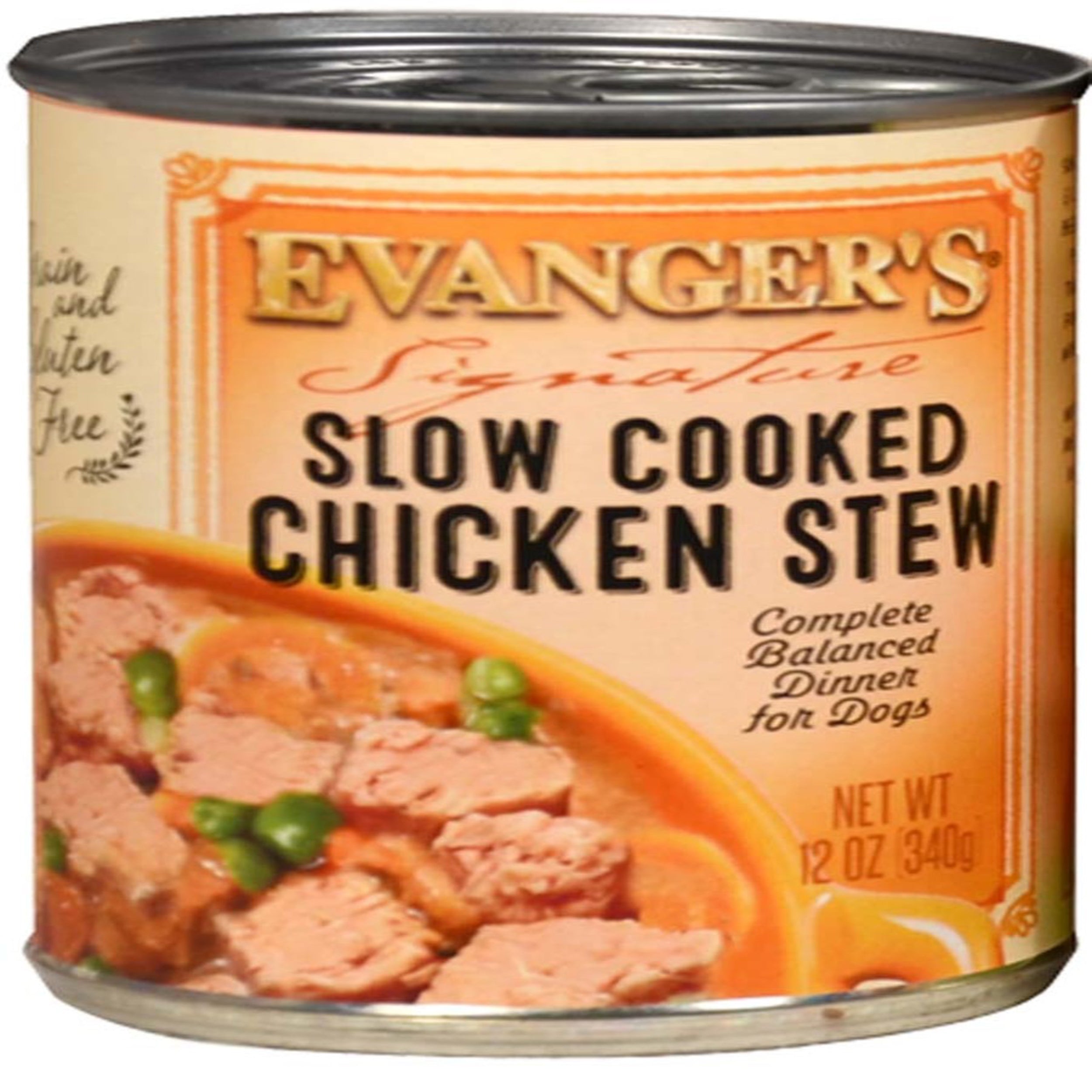 Evanger's Signature Series Wet Dog Food Slow Cooked Chicken Stew 12oz 12pk