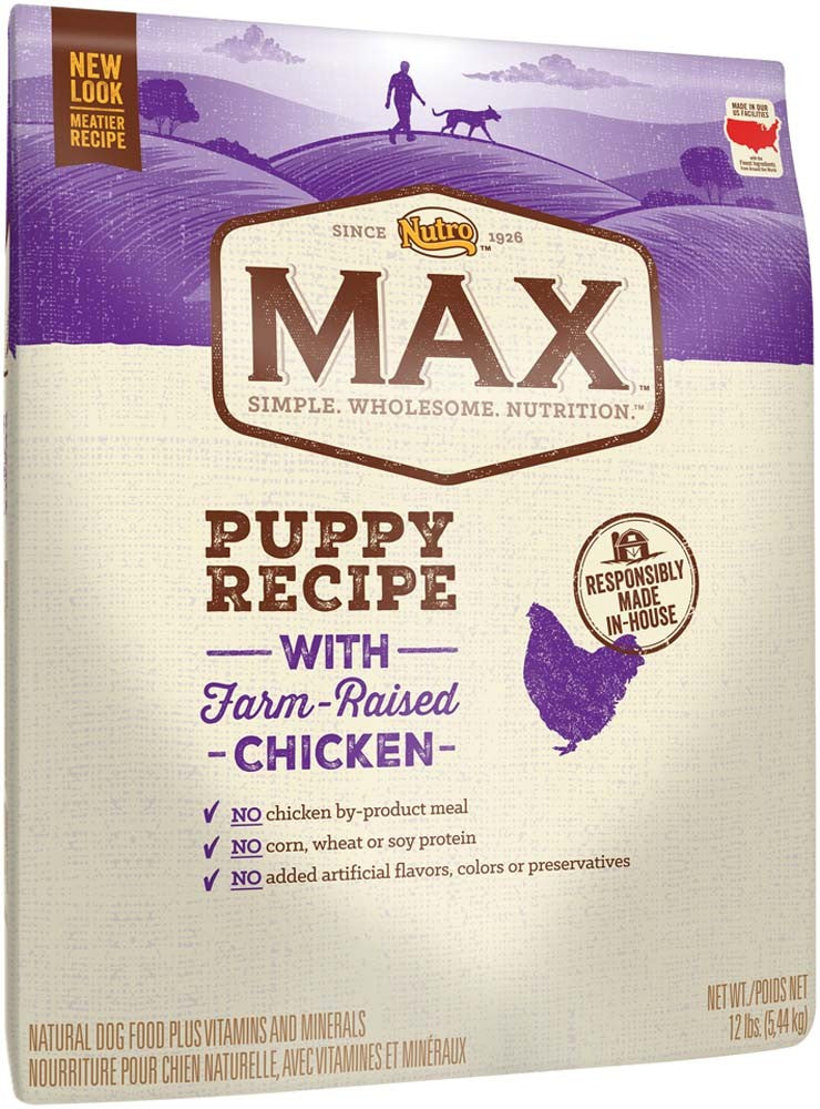Nutro Products Max Puppy Dry Dog Food Farm-Raised Chicken 12lb