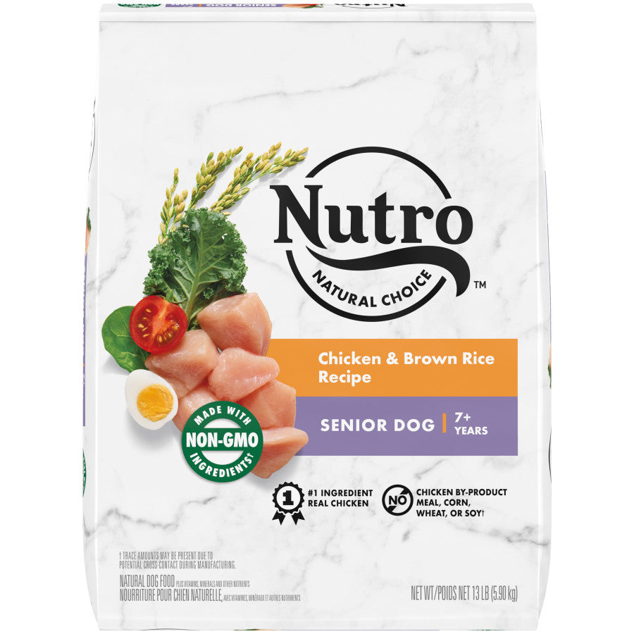 Nutro Natural Choice Senior Dog Food Chicken & Brown Rice Recipe 13lb