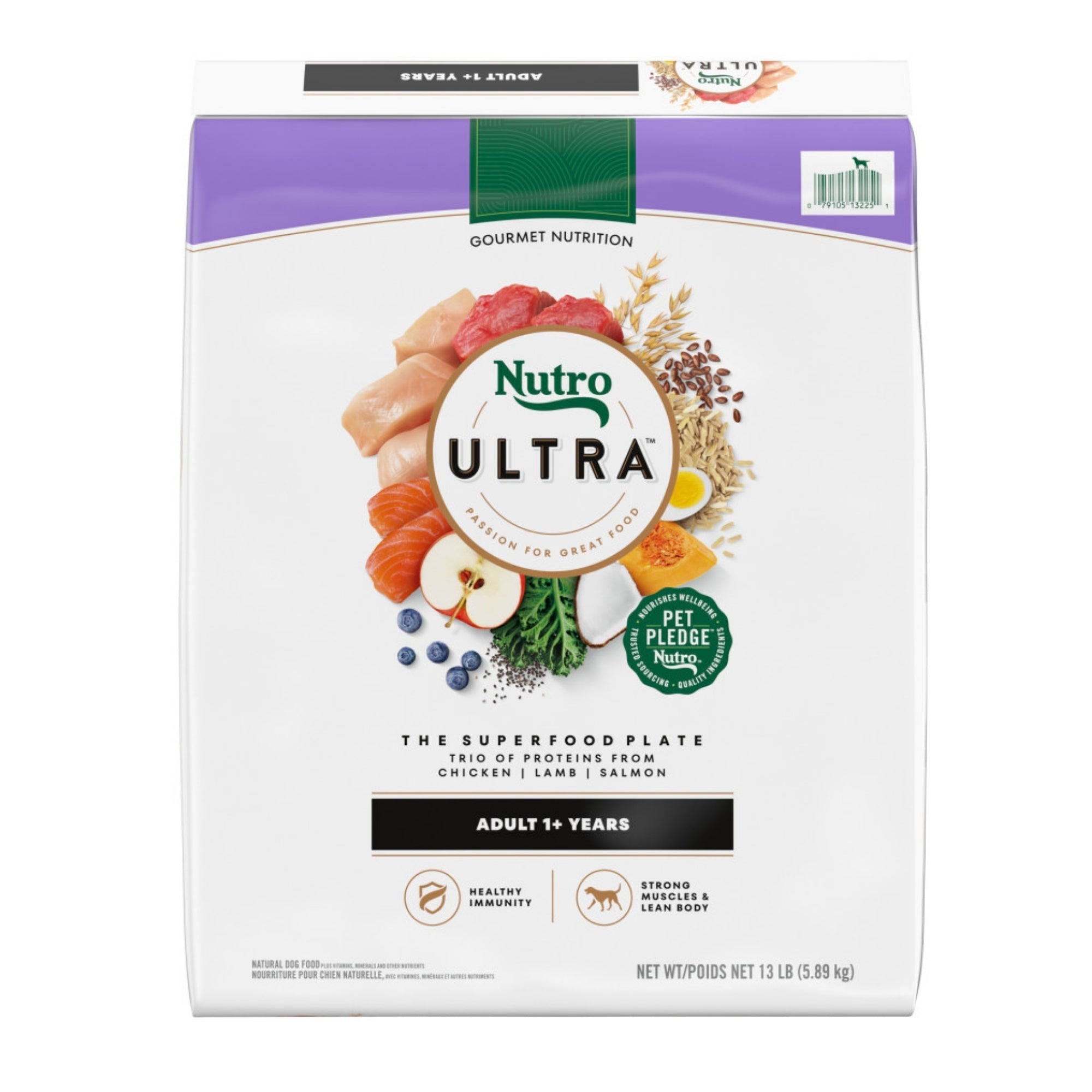 Nutro Products Ultra Adult Dry Dog Food Superfood Plate, 1ea/13 lb
