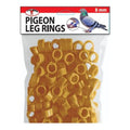 Little Giant Plastic Pigeon Leg Rings 100Pk Yellow 8mm