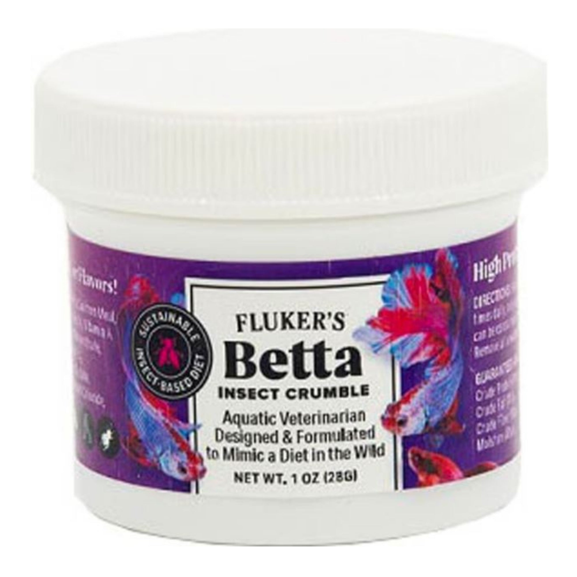 Flukers Betta Fish Food Crumble  1oz.