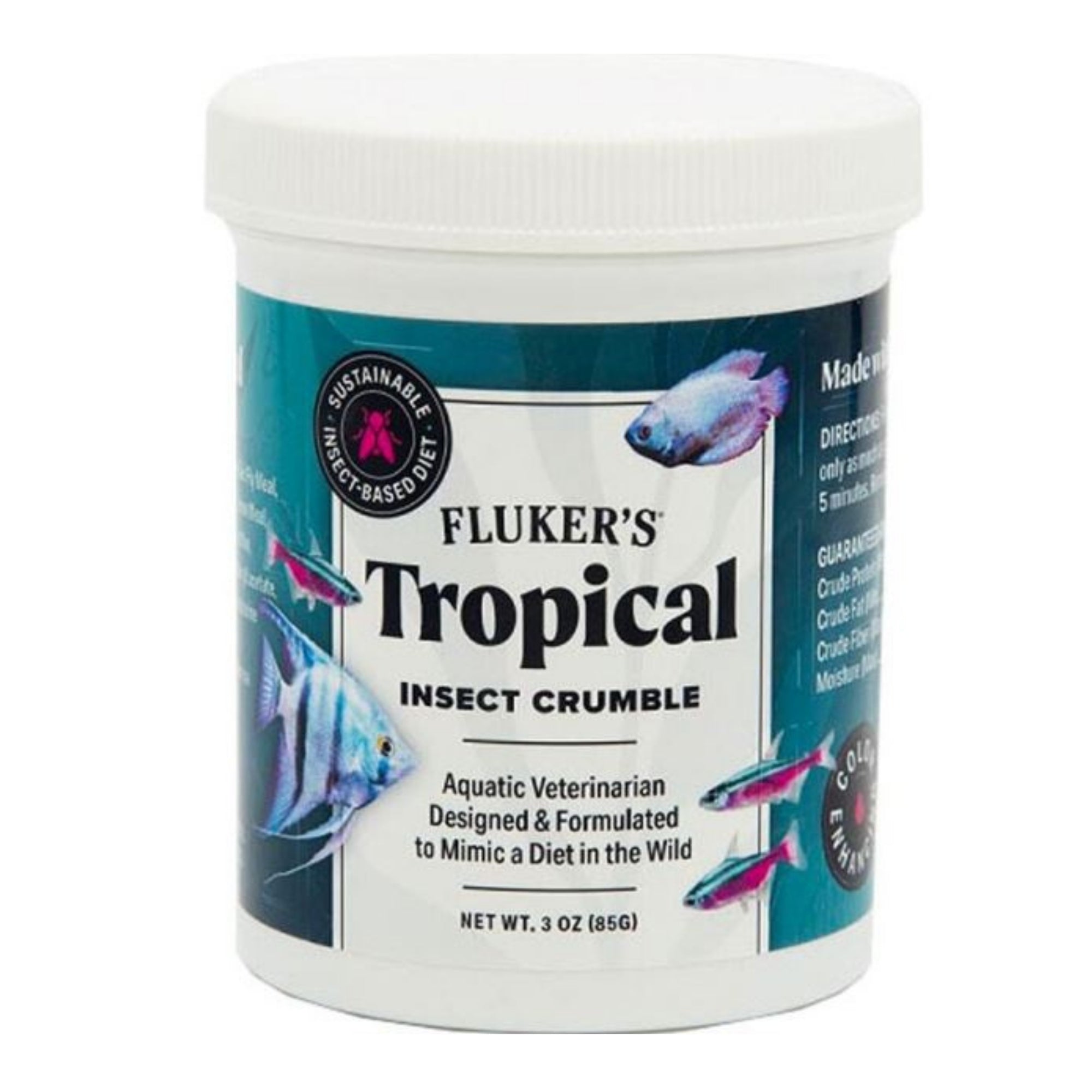 Flukers Tropical Fish Food Crumble  3oz.