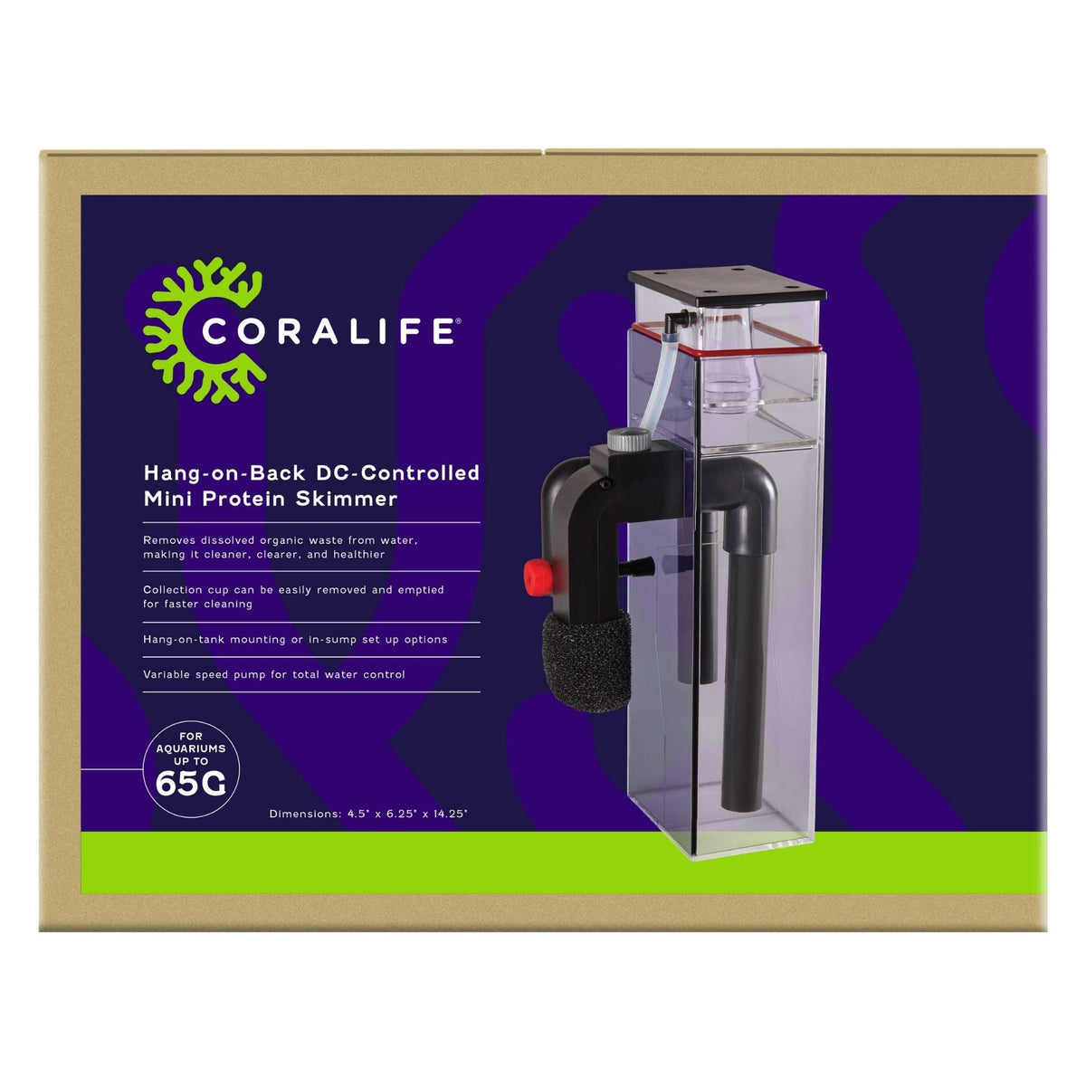 Coralife Hang on Back DC-Controlled Mini Protein Skimmer 1ea/65 g
