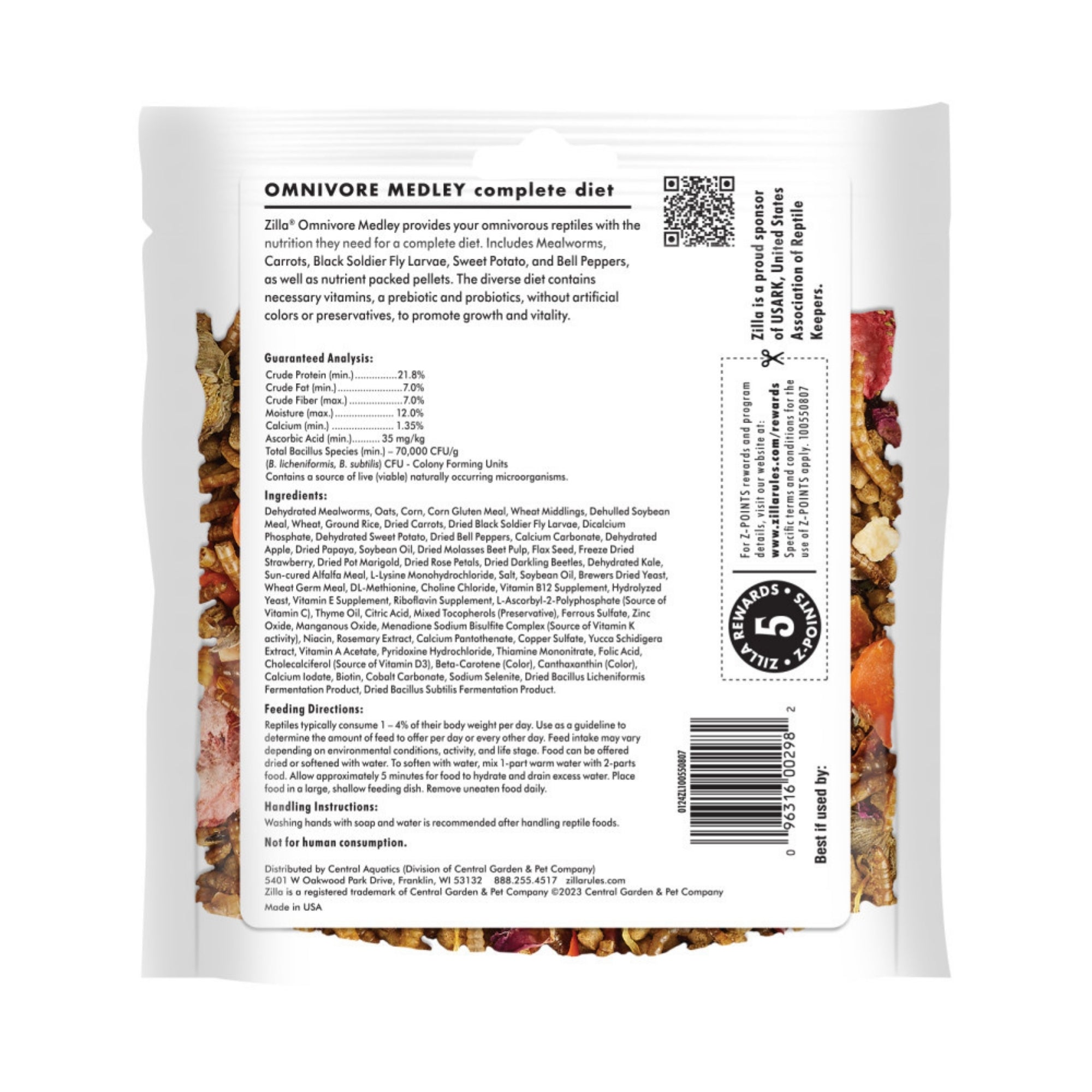 Zilla Medley Diet Omnivore Mix Omnivore Mix, 1ea/4 oz