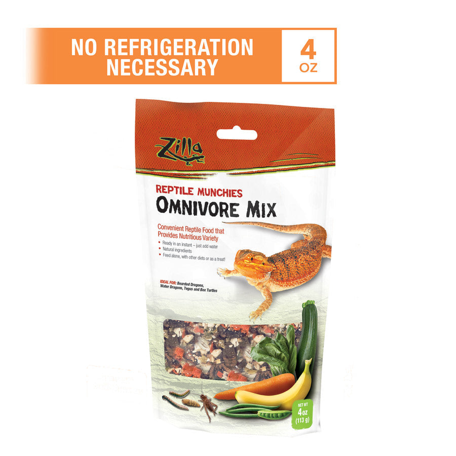 Zilla Reptile Munchies, Omnivore Mix 1ea/4 oz