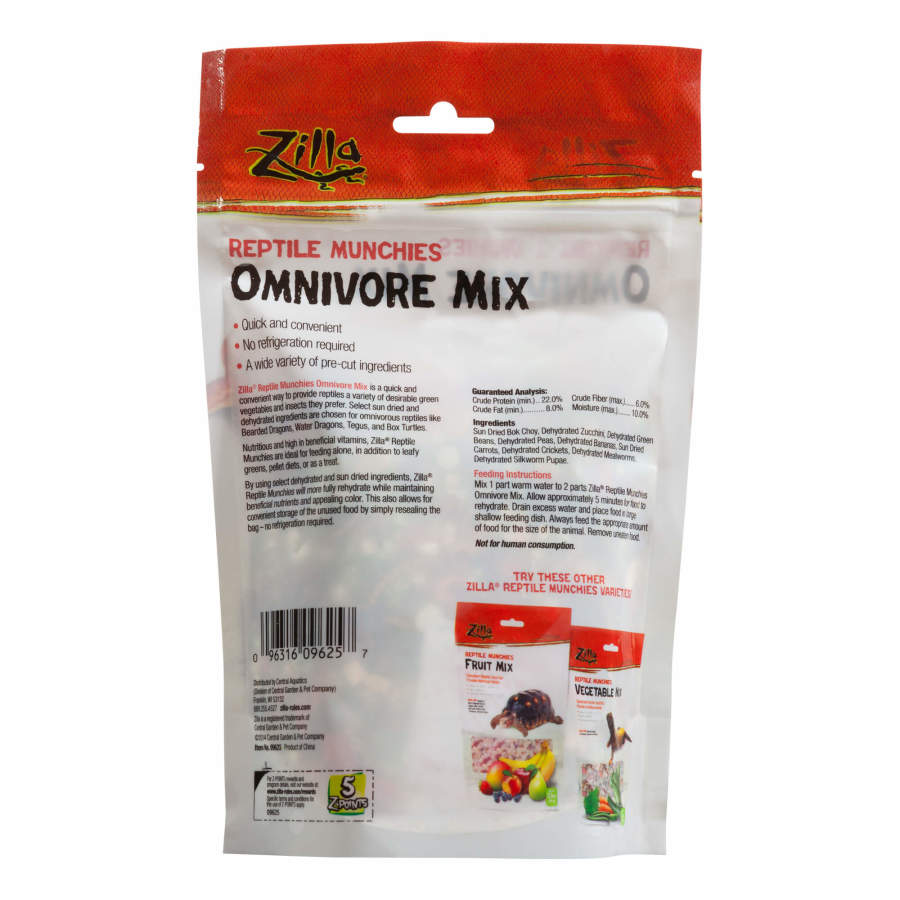 Zilla Reptile Munchies, Omnivore Mix 1ea/4 oz