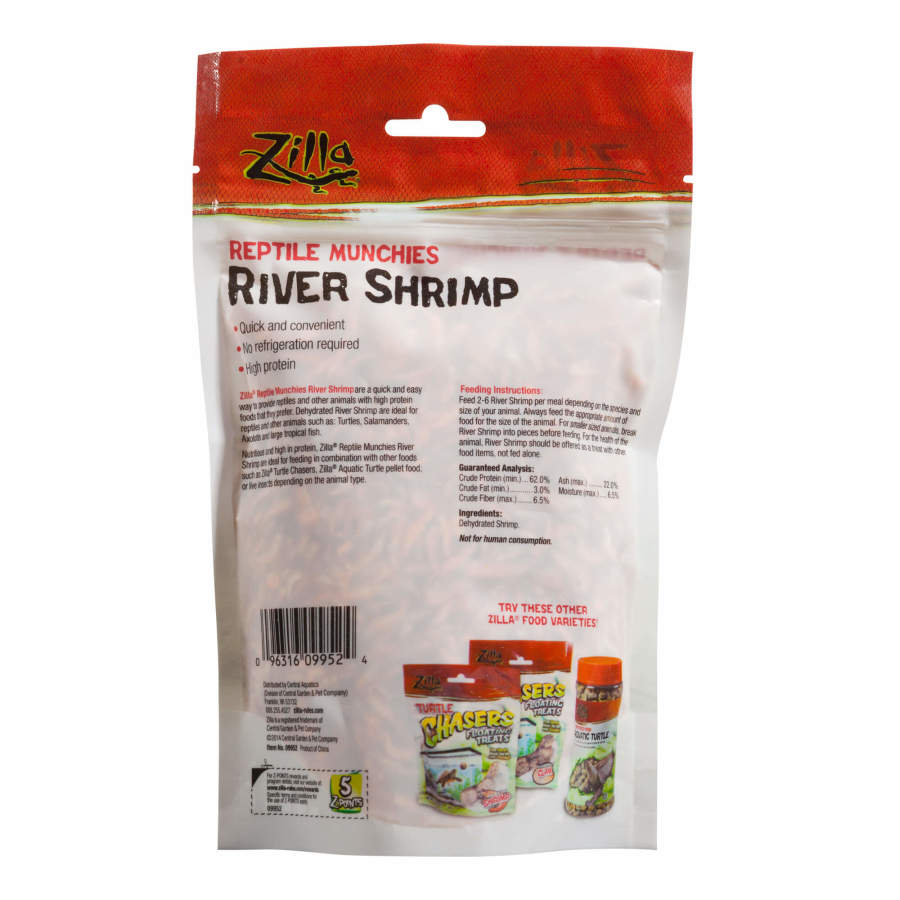 Zilla Reptile Munchies River Shrimp 1ea/2 oz