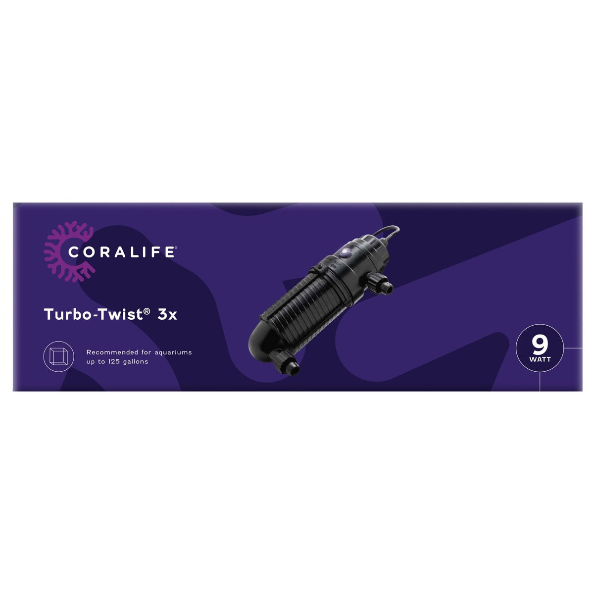 Coralife Turbo-Twist UV Sterilizer 1ea/3X, 9 W, Up To 125 gal