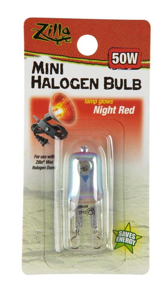 Zilla Mini Halogen Bulb Night Red, 1ea/50 W