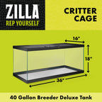 Zilla Deluxe Critter Cage Reptile Terrarium 1ea/40 gal