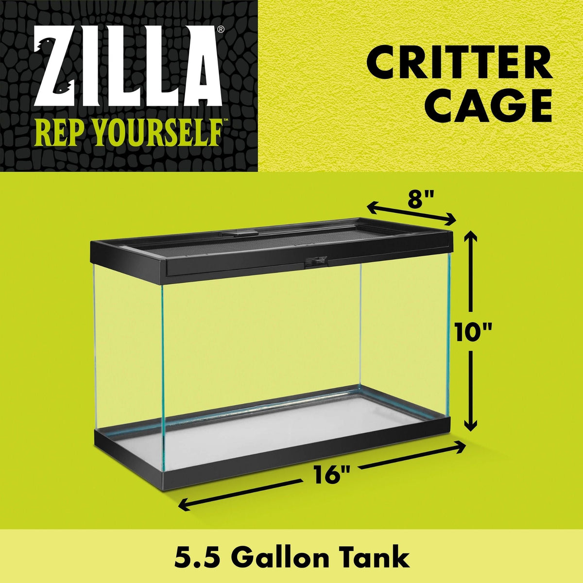 Zilla Critter Cage Reptile Terrarium 1ea/5.5 gal