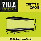 Zilla Critter Cage Reptile Terrarium 1ea/20 gal, Long