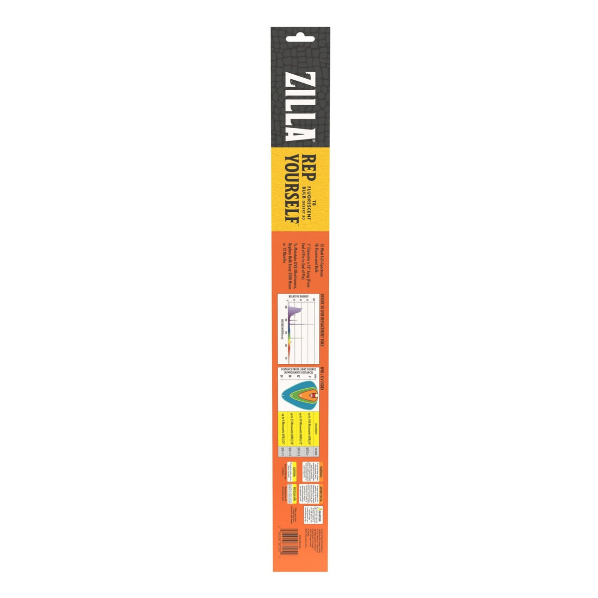 Zilla T8 Fluorescent Bulbs Desert 1ea/18 in