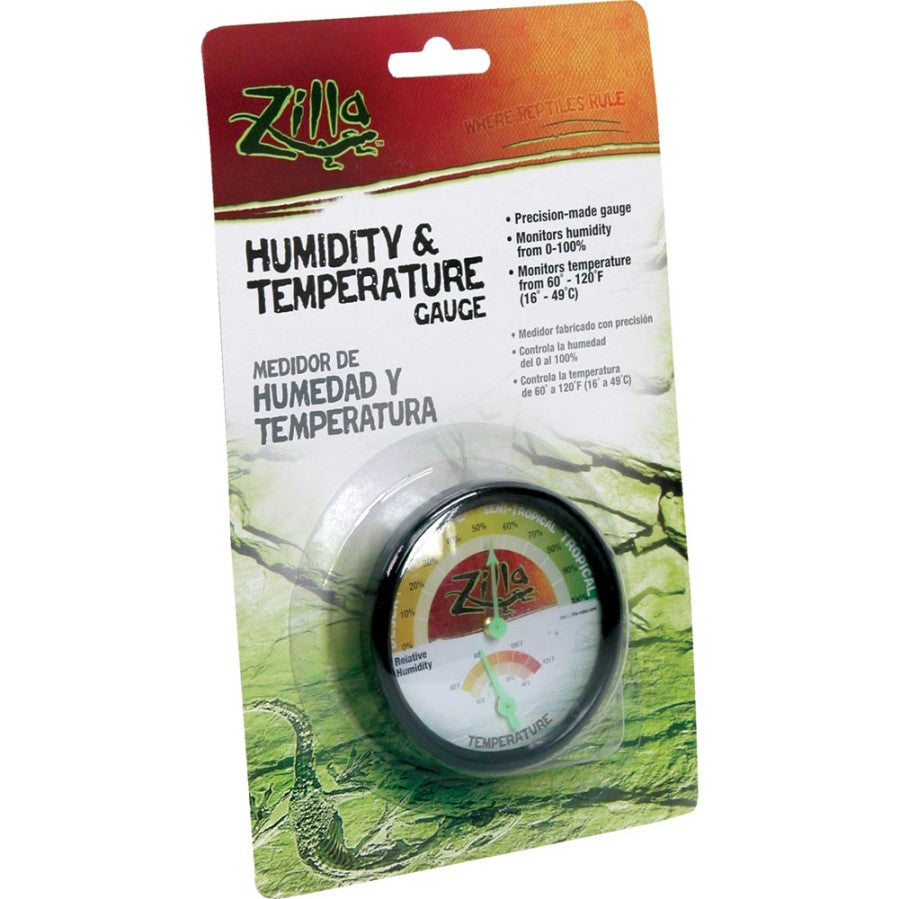 Zilla Humidity  Temperature Gauge 1ea