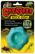 Zoo Med Creatures Rock Dish Glow in the Dark Light Blue 1ea/One Size