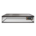 Zoo Med Low Boy Breeder Flat Aquarium Tank with Stainless Steel Screen Top Black, Clear 1ea/50 gal, 48 X 24 X 10in.