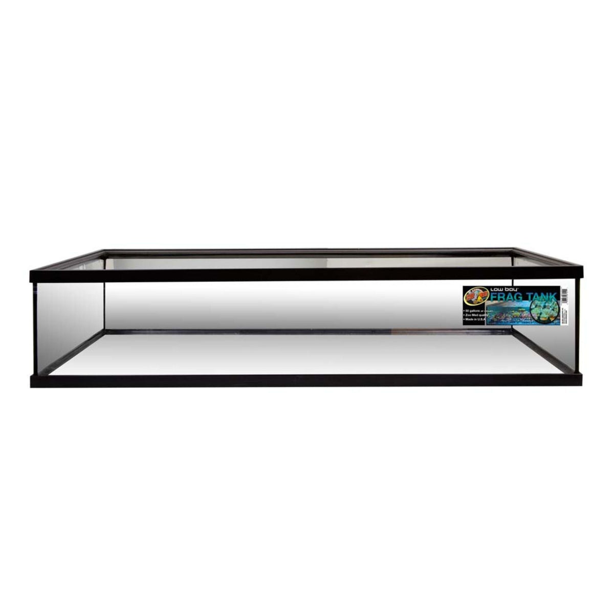Zoo Med Low Boy Frag Aquarium Tank Black, Clear 1ea/50 gal, 48 X 24 X 10in.
