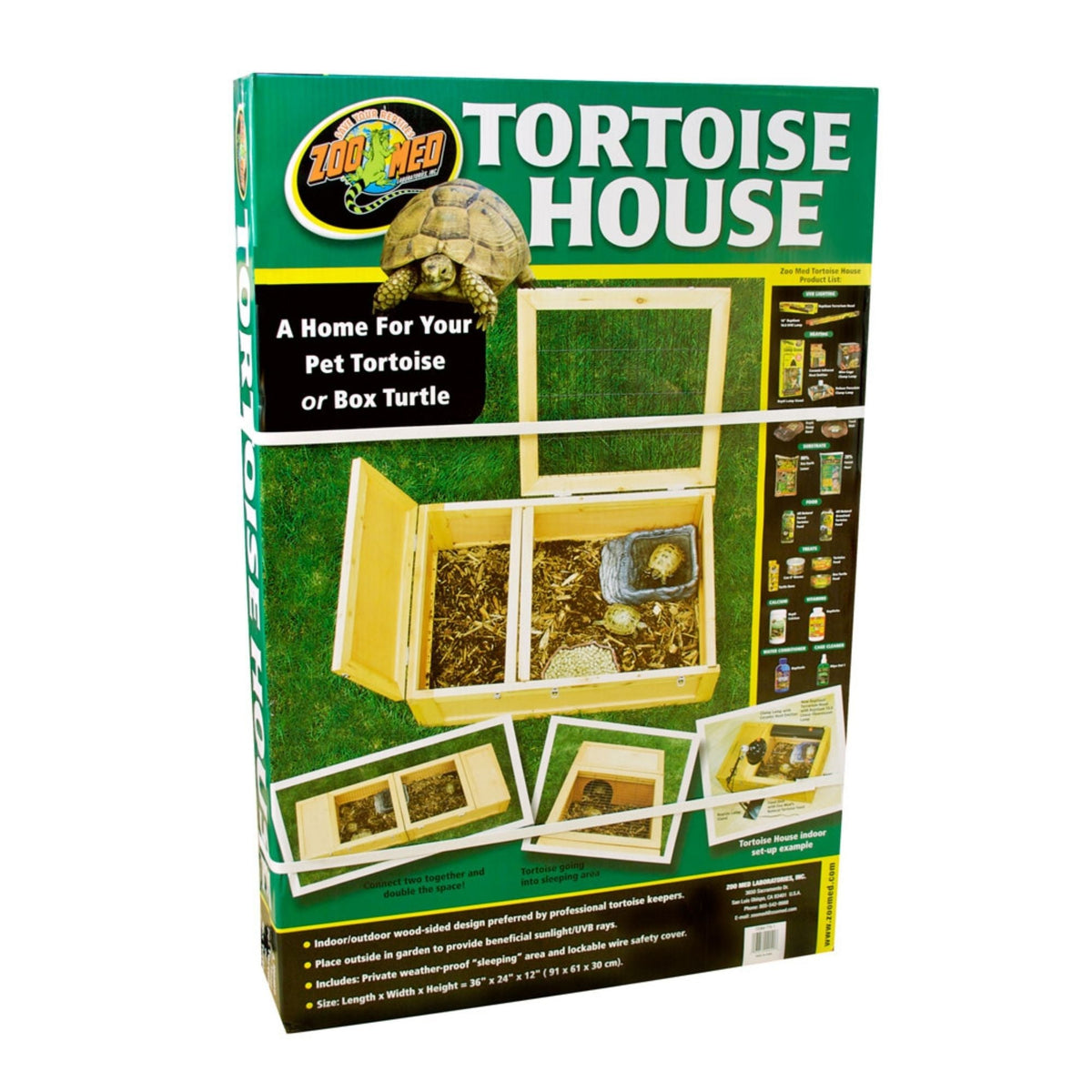 Zoo Med Tortoise House Brown 1ea/24in. X 36in.