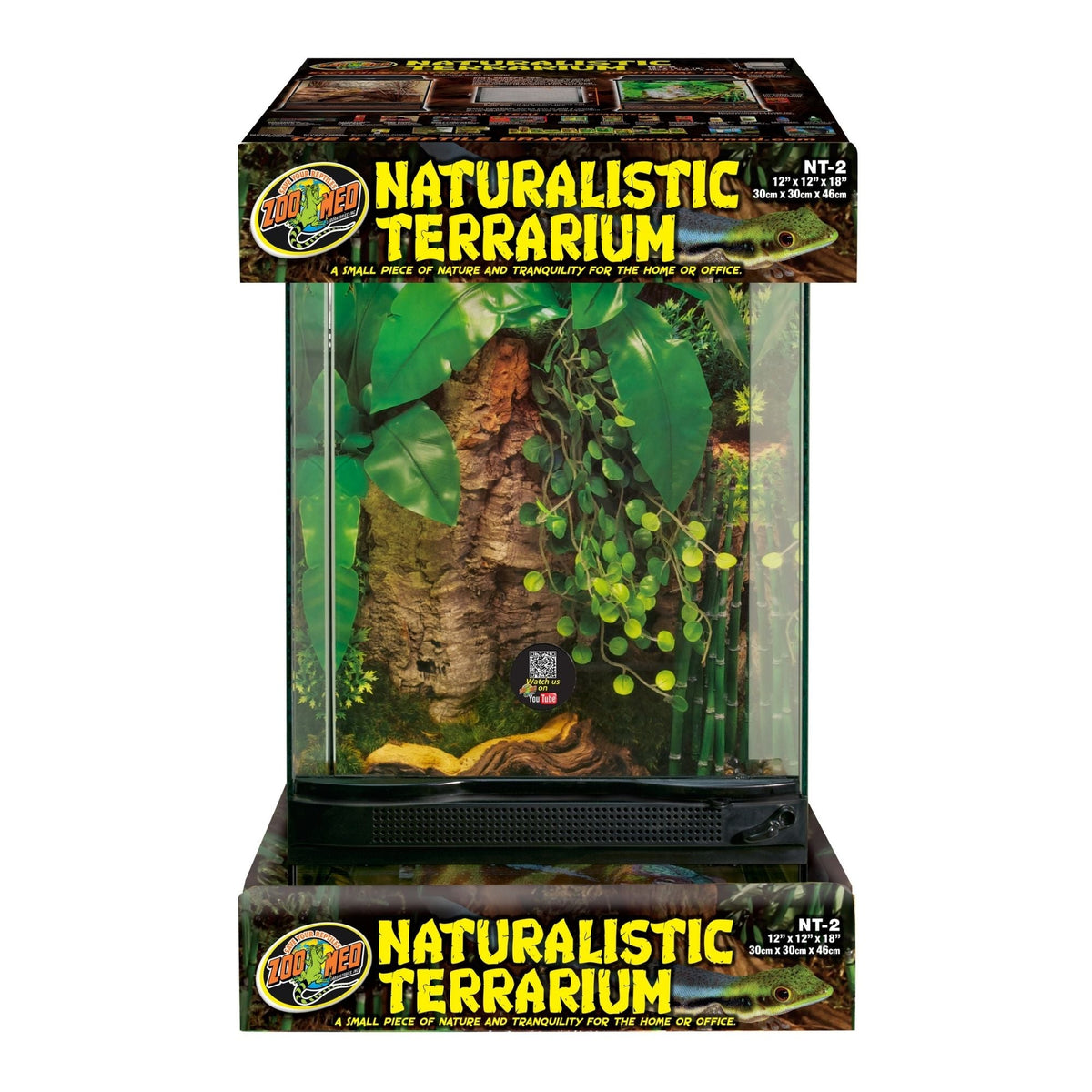 Zoo Med Naturalistic Terrarium Black, Clear 1ea/12in. X 1in. X 18in.