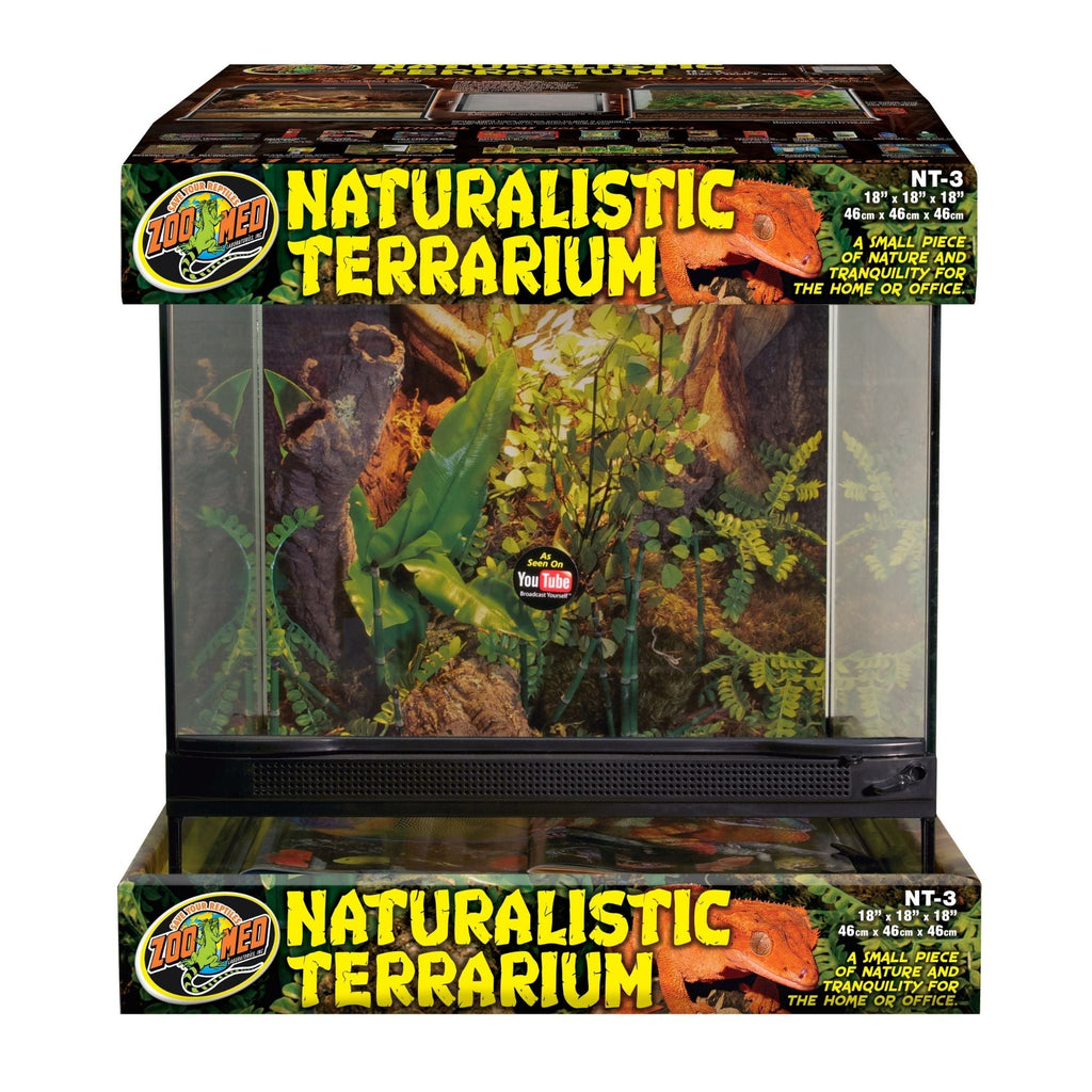 Zoo Med Naturalistic Terrarium Black, Clear 1ea/18in. X 18in. X 18in.