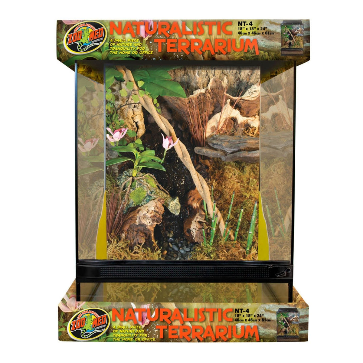 Zoo Med Naturalistic Terrarium Black, Clear 1ea/18in. X 18in. X 24in.