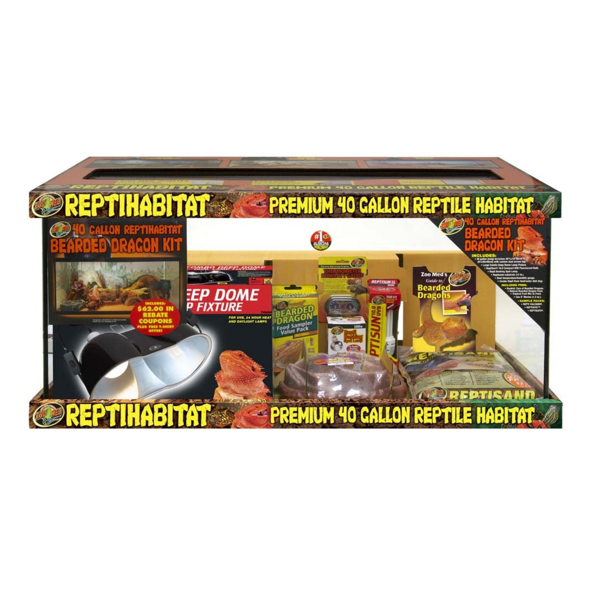 Zoo Med ReptiHabitat Bearded Dragon Kit 40 gal. 1ea