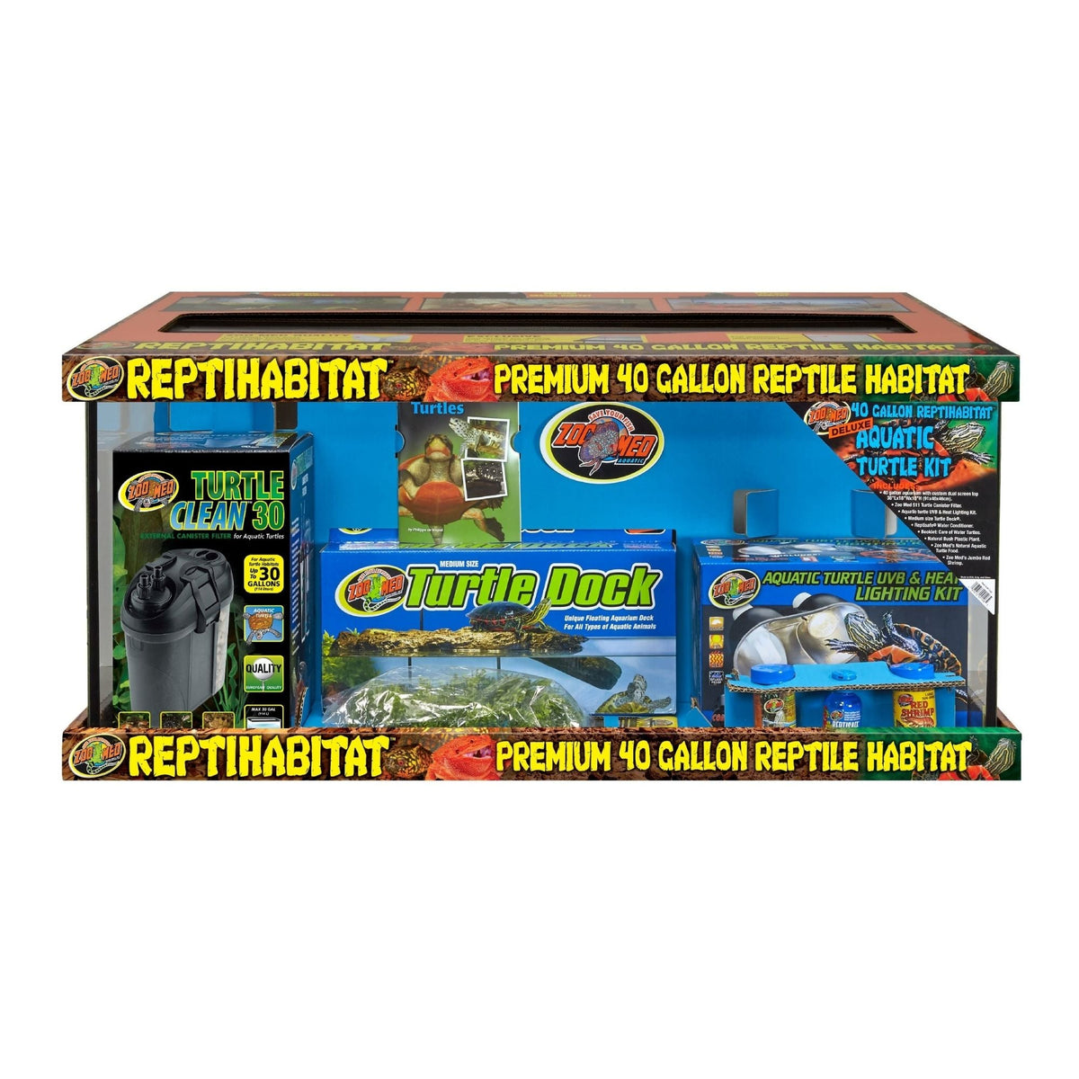 Zoo Med ReptiHabitat Aquatic Turtle Kit w/Filter 1ea/40 gal