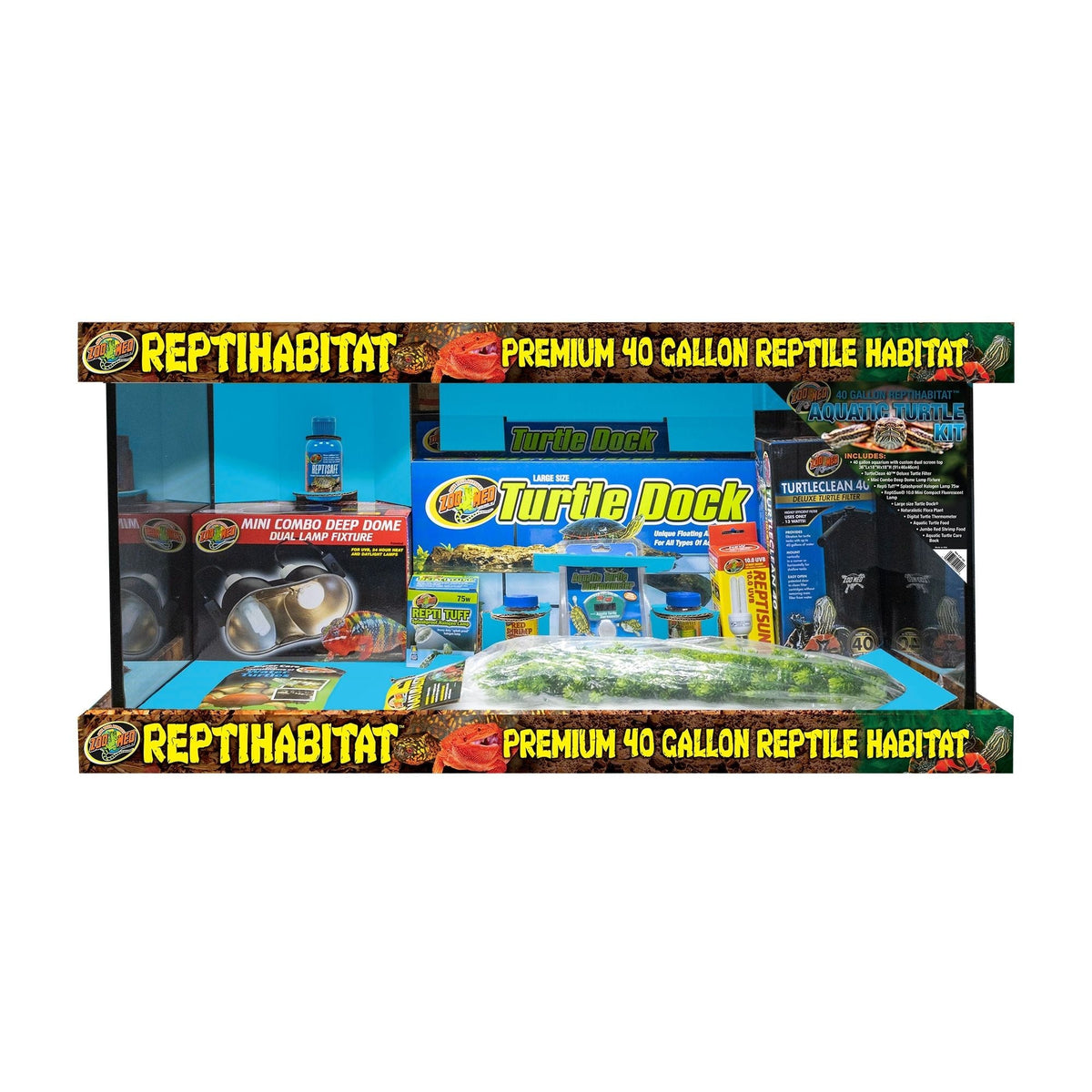 Zoo Med ReptiHabitat Premium Aquatic Turtle Kit 1ea/40 gal