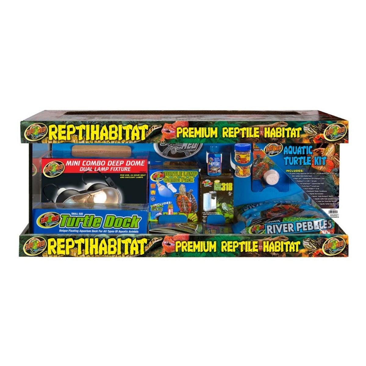 Zoo Med ReptiHabitat Aquatic Turtle Kit 20 gal. 1ea