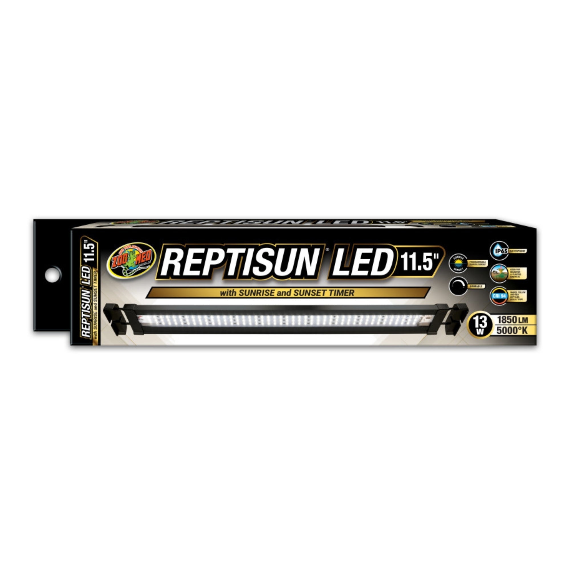 Zoo Med Reptisun LED w/Sunrise  Sunset Timer Terrarium Hood 1ea/11.5 in, 13 W
