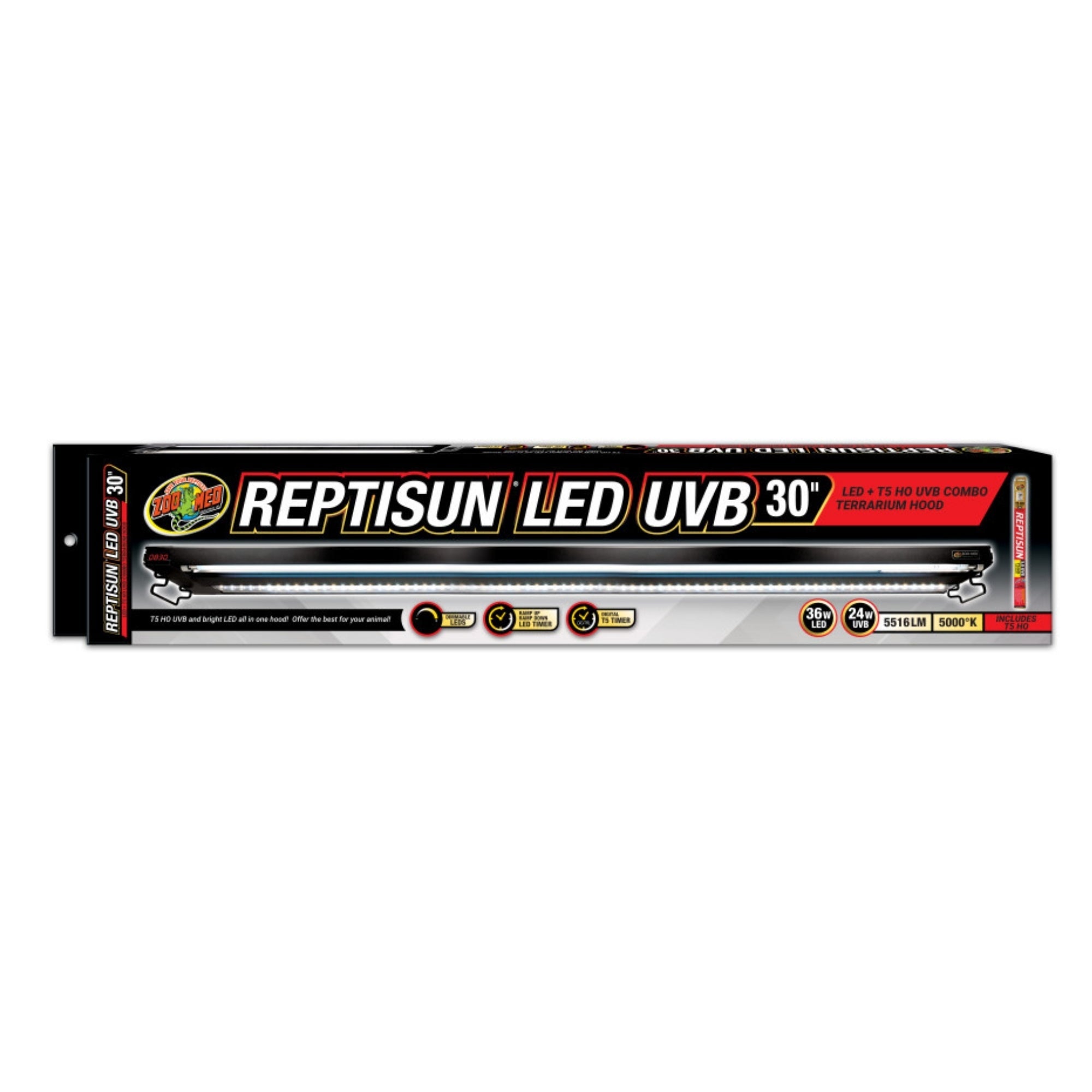 Zoo Med Reptisun LED UVB Combo Terrarium Hood 1ea/30in.