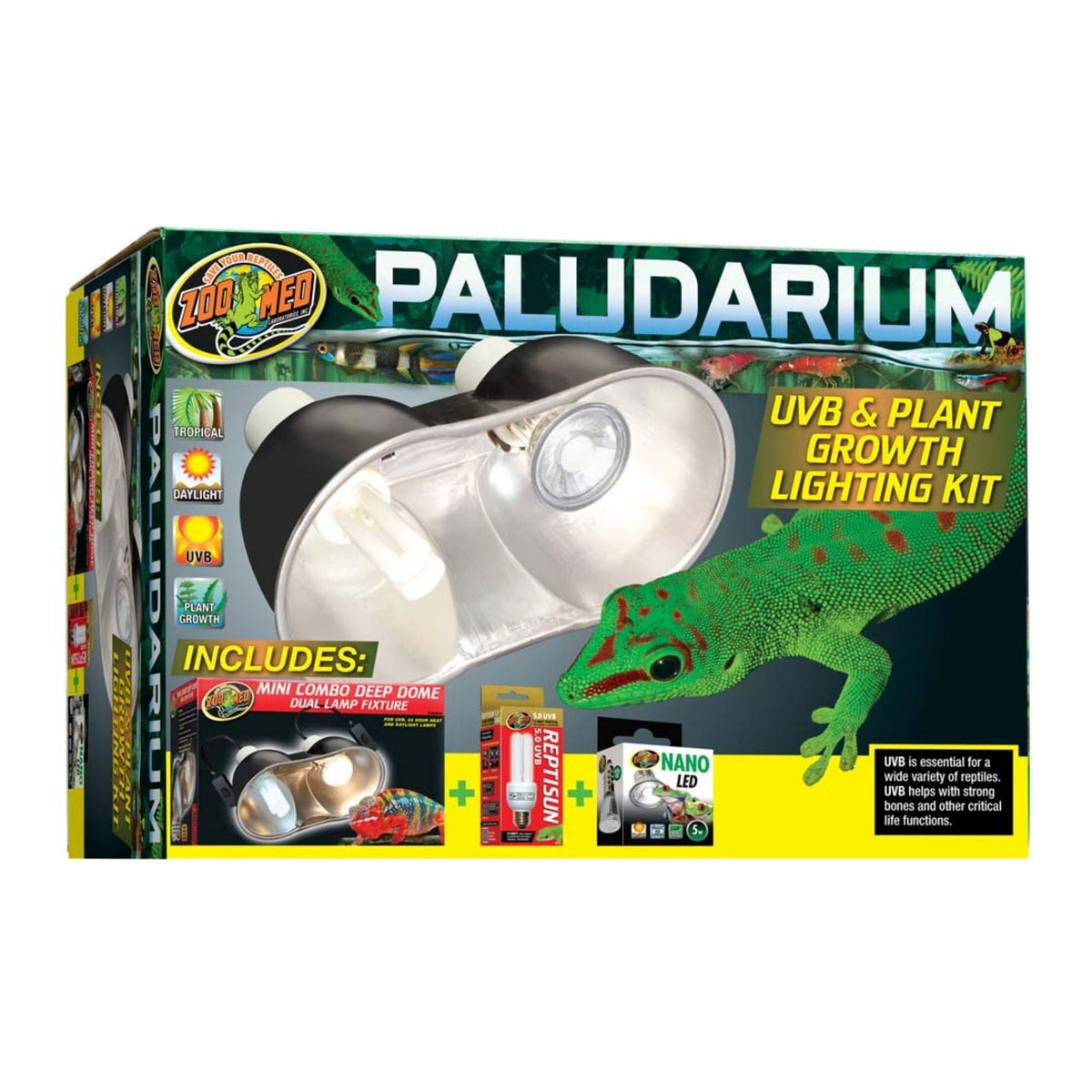Zoo Med Paludarium UVB & Plant Growth Lighting Kit 1ea