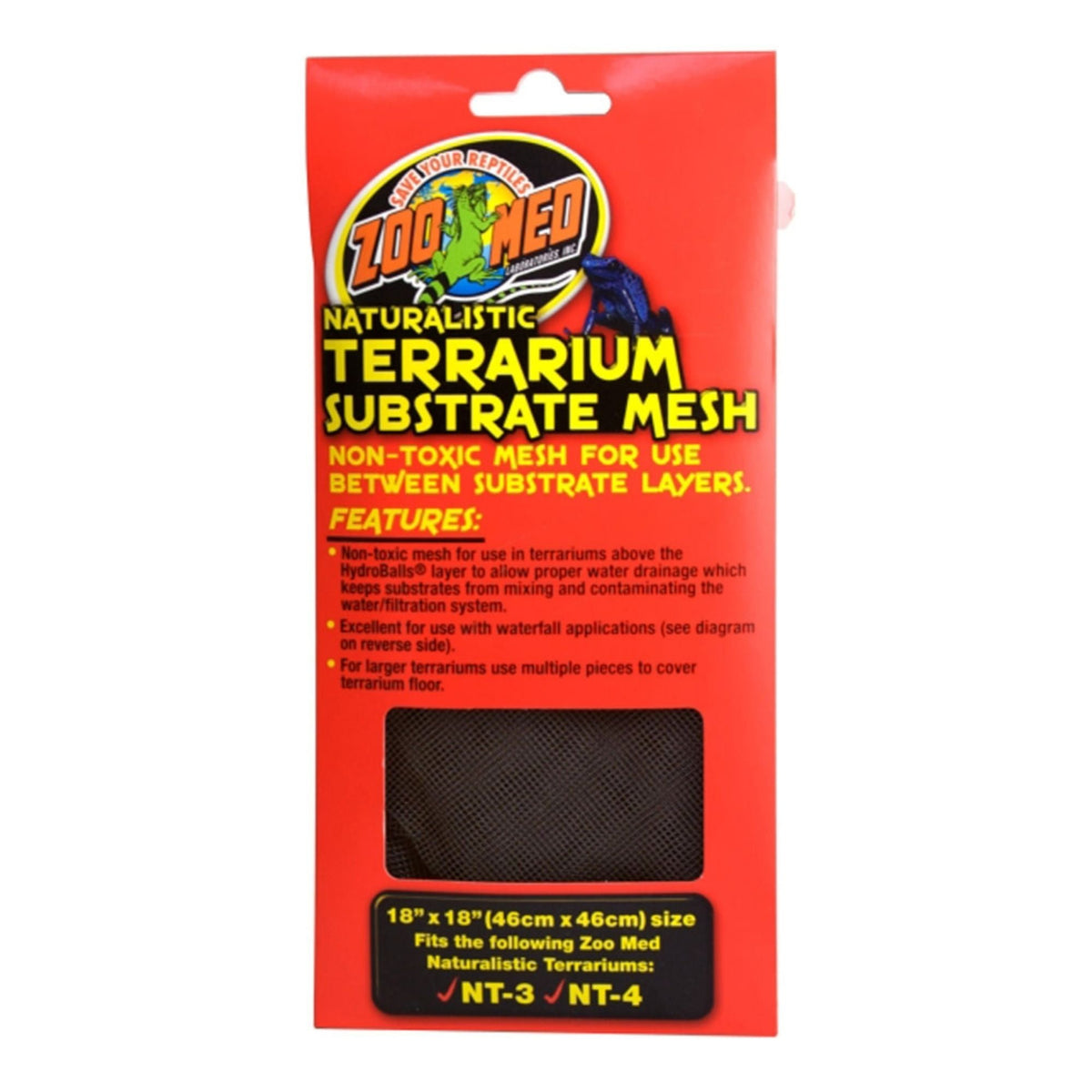 Zoo Med Naturalistic Terrarium Substrate Mesh Black 1ea/18in. X 18in.