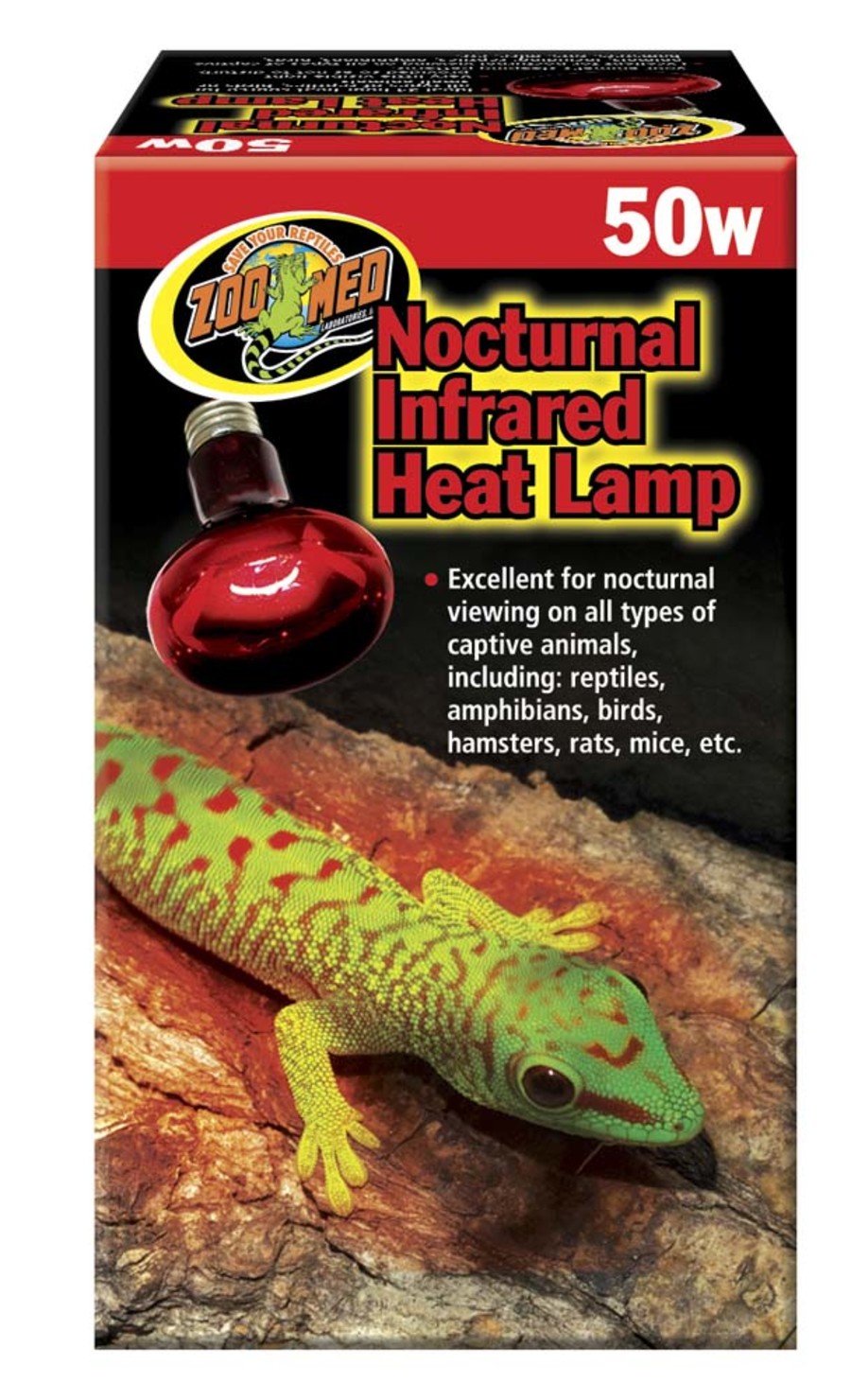 Zoo Med Nocturnal Infrared Heat Lamp 1ea/50 W