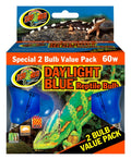Zoo Med Daylight Blue Reptile Bulb Blue, 1ea/60 W, 2 pk