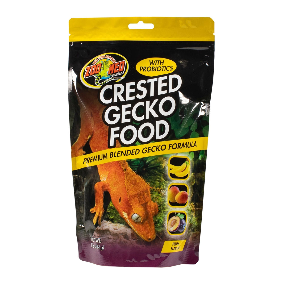 Zoo Med Crested Gecko Premium Blended Gecko Food Plum Flavor 1ea/1 lb