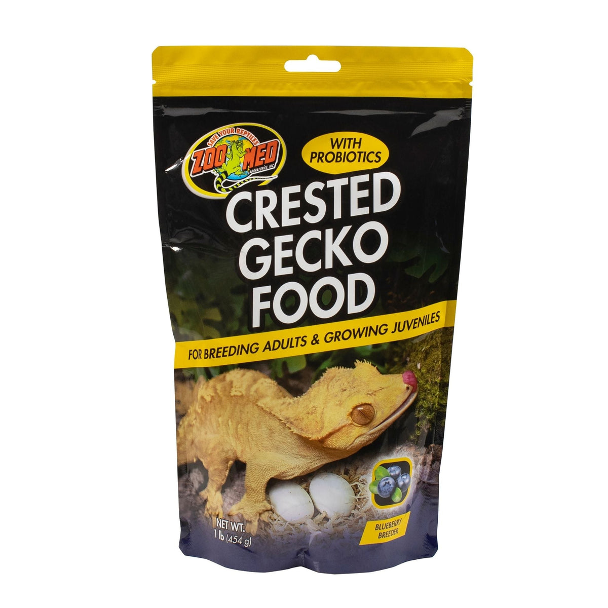 Zoo Med Crested Gecko Premium Blended Gecko Food Blueberry Flavor 1ea/1 lb