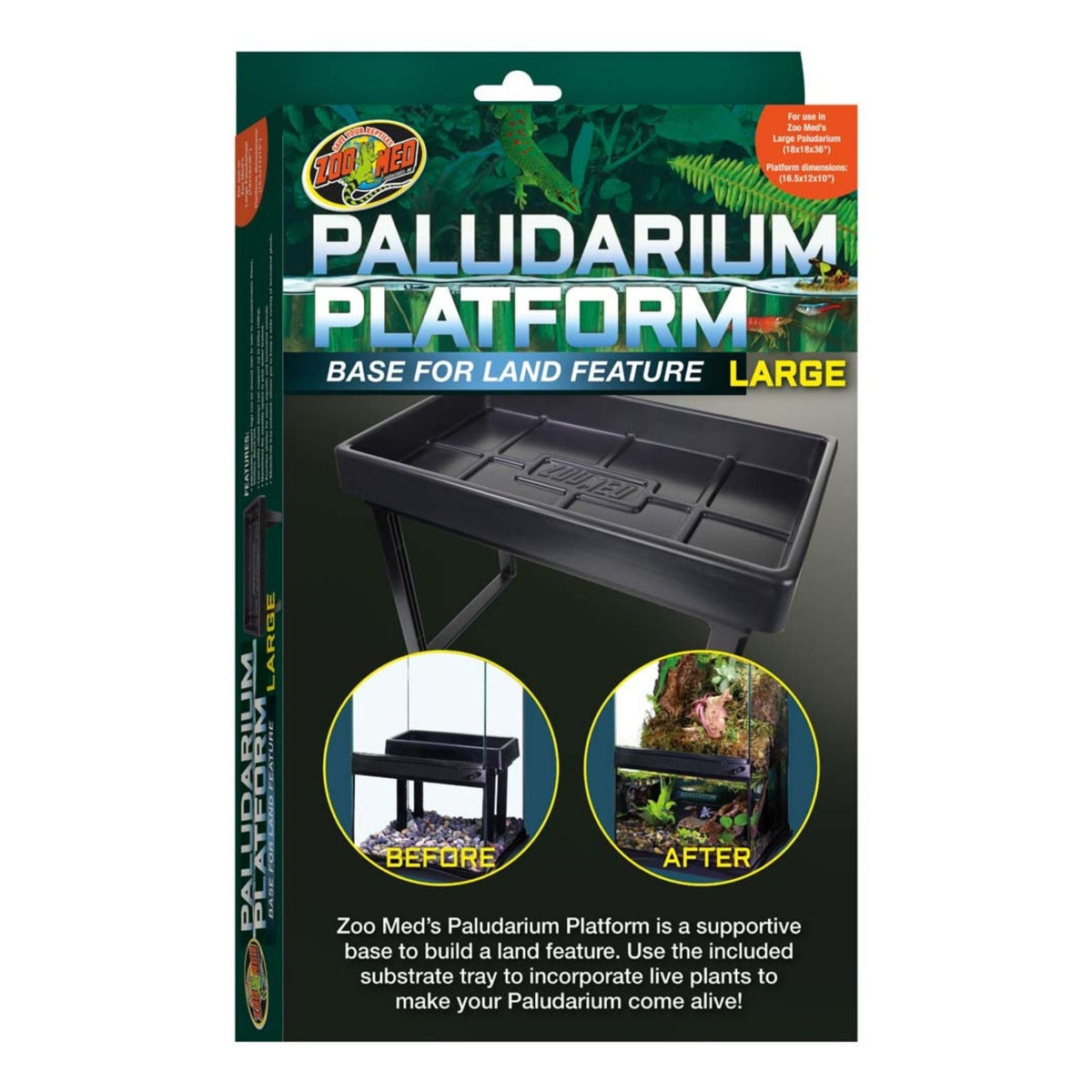 Zoo Med Paludarium Platform Black 1ea/LG